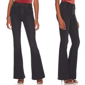 NEW Hudson Jeans 26 Holly High Rise Flare Jeans in Noir Black Denim Bell Bottom